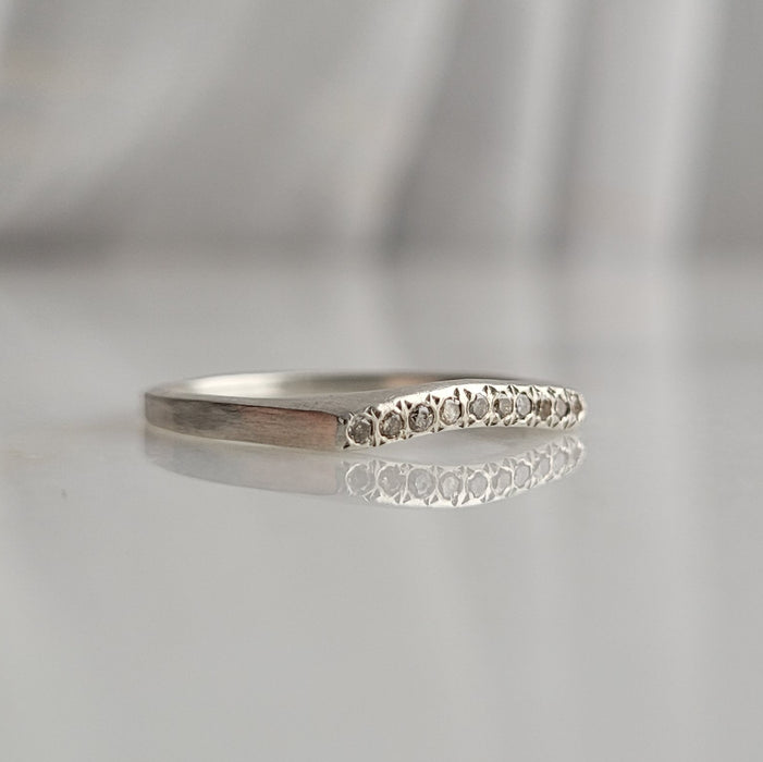 Curved Pave Band with Natural Diamonds