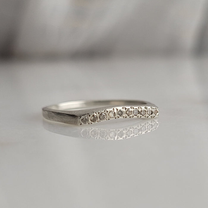 Curved Pave Band with Natural Diamonds