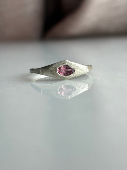 Pink Tourmaline Signet Ring