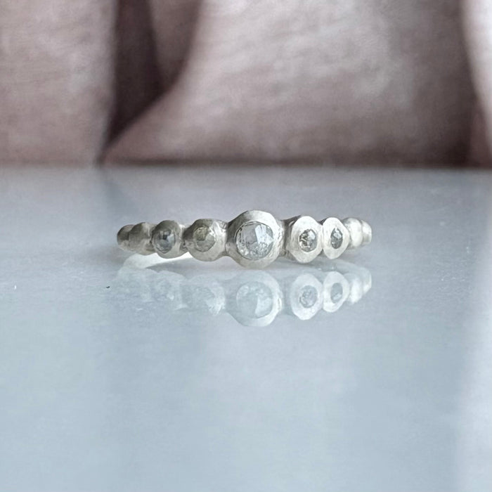 Rose Cut Diamond Tapered Band