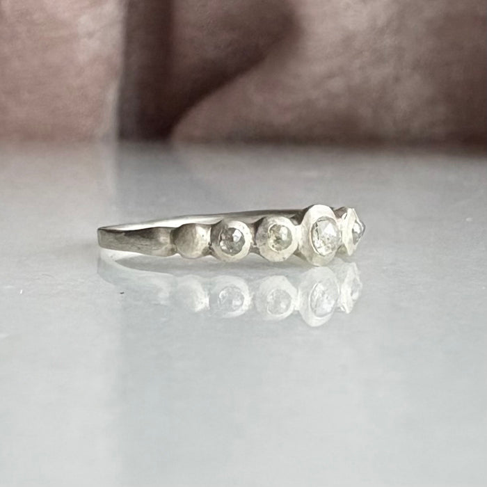 Rose Cut Diamond Tapered Band