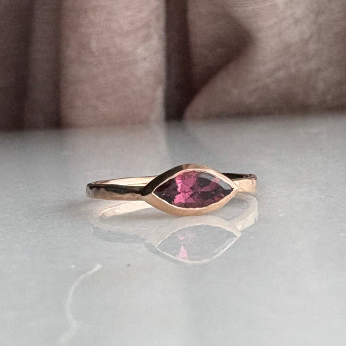 Deep Rose Marquise Ring