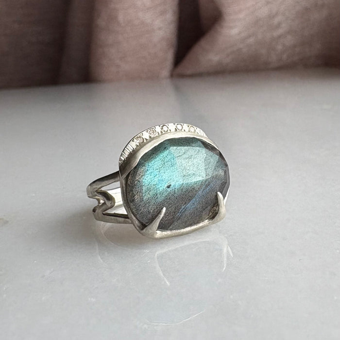 Labradorite Duality Ring