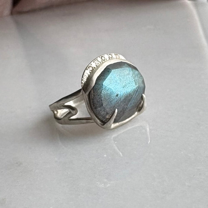 Labradorite Duality Ring