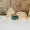 Blue Tourmaline Rose Gold Statement Ring