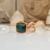 Blue Tourmaline Rose Gold Statement Ring