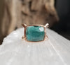 Blue Tourmaline Rose Gold Statement Ring