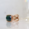 Blue Tourmaline Rose Gold Statement Ring