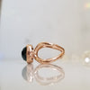 Blue Tourmaline Rose Gold Statement Ring