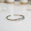 Ombre Blue Topaz And Diamond Band