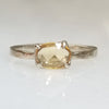 Yellow Sapphire White Gold Ring