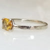 Yellow Sapphire White Gold Ring